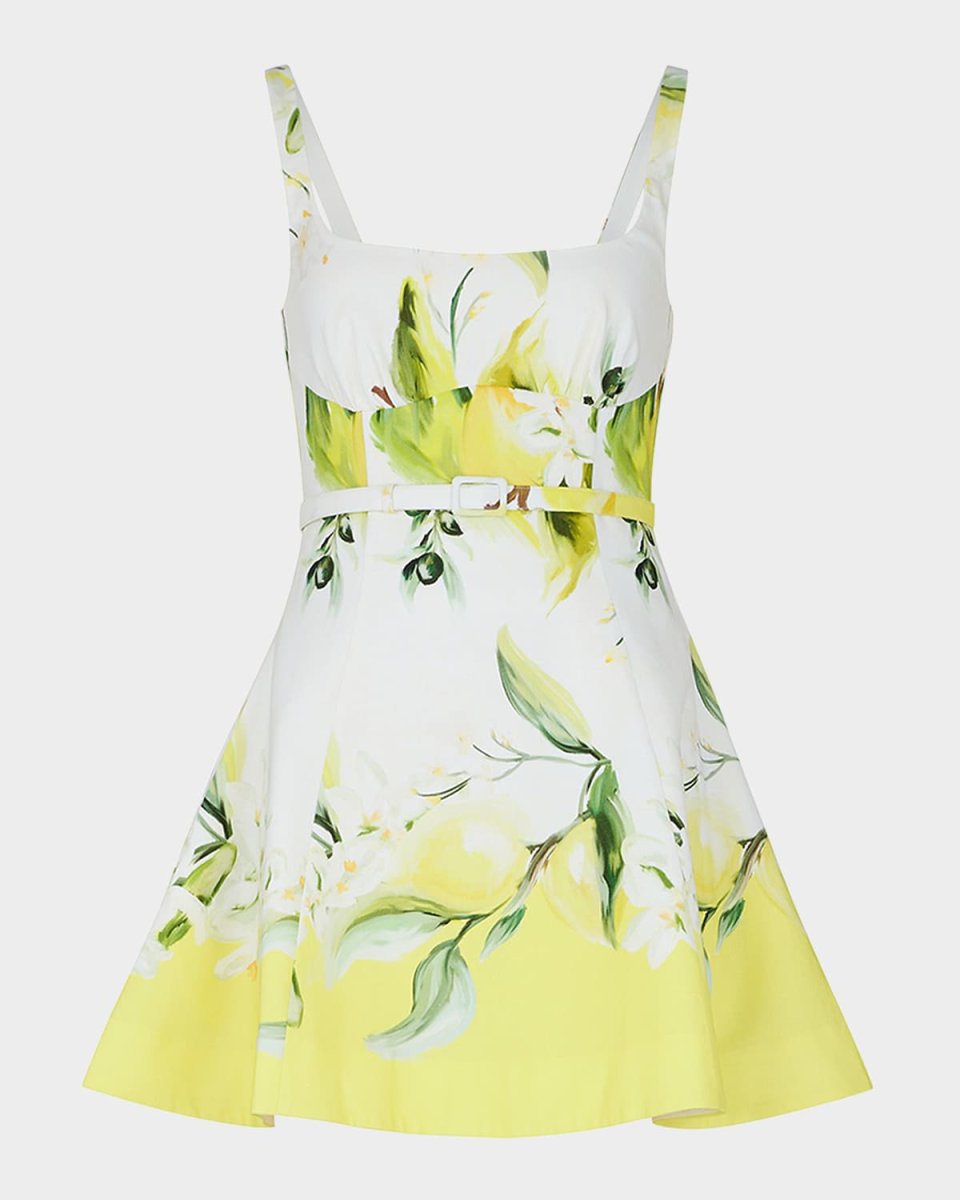 Eleni Paneled Floral-Print Mini Dress